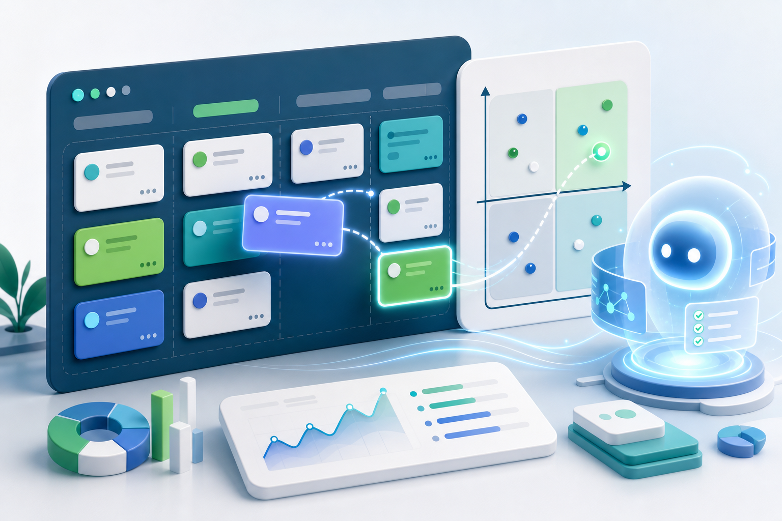 Painel visual de priorização e automação com inteligência artificial